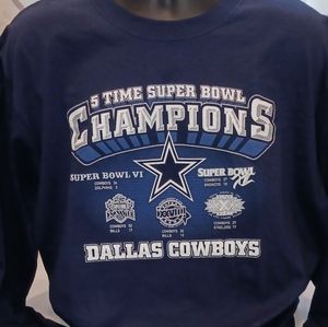 Dallas Cowboys 5 Time Super Bowl Championship long sleeve T-shirt